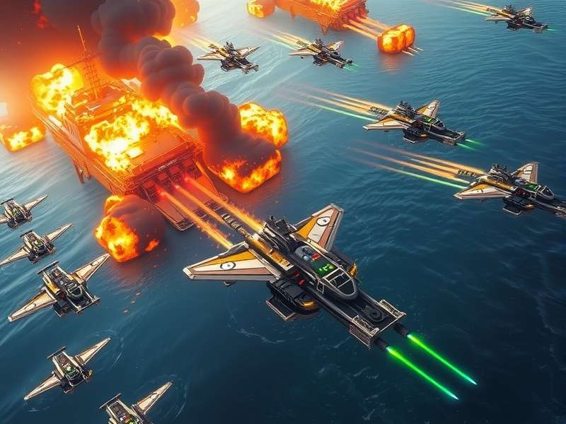 Oceanic Assault Commander game battle scene